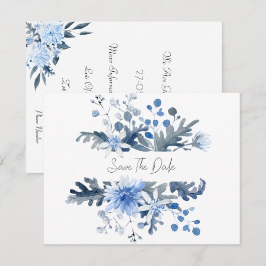 Card (10,8 x 14 cm) - Save The Date (Voorkant / Achterkant)