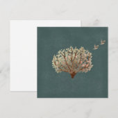 Card (13,3x13,3cm) - Tree With Birds (Voorkant / Achterkant)