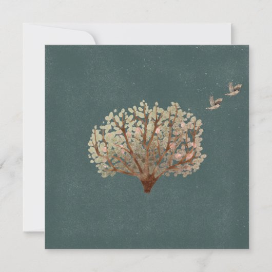 Card (13,3x13,3cm) - Tree With Birds (Voorkant)