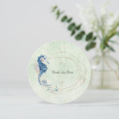 Card (Circle) - Birth Announcement Ocean Kaart (Staand voorkant)