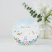 Card (Circle) - Birth Announcement Ocean Kaart (Staand voorkant)