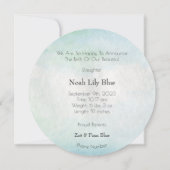 Card (Circle) - Birth Announcement Ocean Kaart (Achterkant)