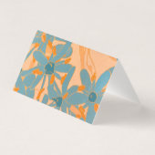 Card Contemporary Leaf Design in Peach (Back)