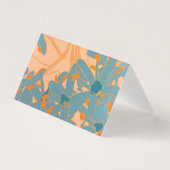 Card Contemporary Leaf Design in Peach Kaart (Voorkant)