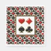 Card Deck Suits Napkins Servet (Voorkant)