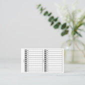 Card-fonts Visitekaartje (Staand voorkant)