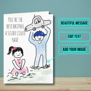 Card for a Brother from a Sister Kaart