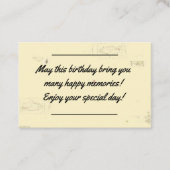 Card insert - Birthday Message Visitekaartje (Voorkant)