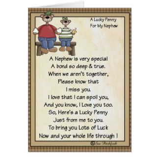 Card-Nephew-Lucky Penny-Glue Penny aan