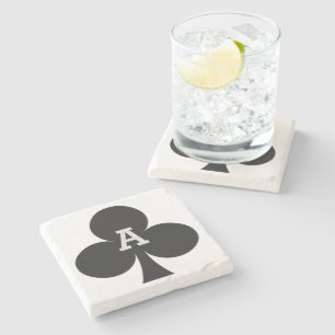 Card Player Custom Monogram onderzetter - Club