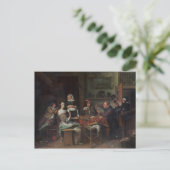 Card Players Briefkaart (Staand voorkant)