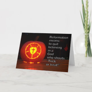 Card Reformation and Halloween Kaart