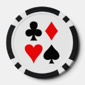 Card Suits Design Poker Chips (Achterkant)