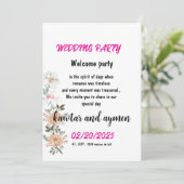 card wedding invitation simple (Debout devant)