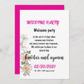 card wedding invitation simple (Devant / Derrière)