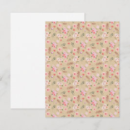 Card with flowers notitiekaartje