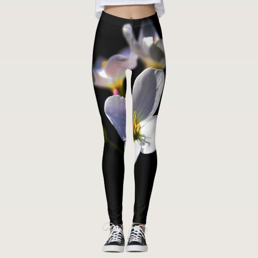 Cardamine Pratensis Bloemen Lecna Leggings (Voorkant)