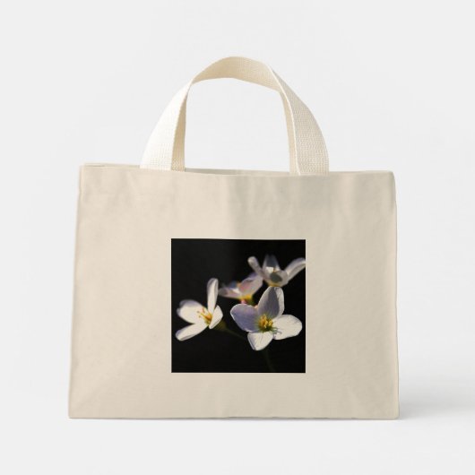 Cardamine pratensis bloemen tcna mini tote bag (Achterkant)