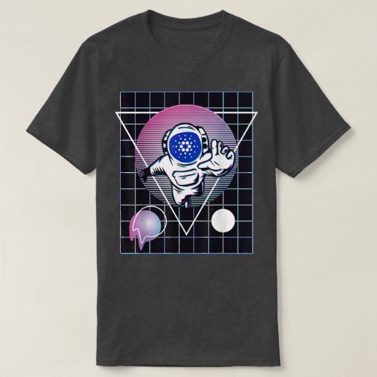 Cardano Crypto Astronaut Outer Space T-shirt (Design voorkant)