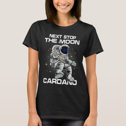 Cardano Crypto Blockchain Cryptocurrency Space Fun T-shirt (Voorkant)