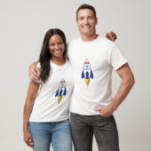 Cardano naar de maan Rocket T-shirt (Unisex)