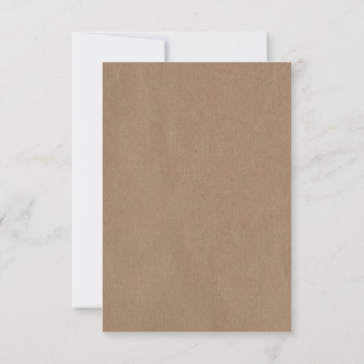 Cardboard geïnspireerde bruiloft bespaart datum save the date (Achterkant)