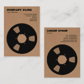 Cardboard-opnametape-pool Visitekaartje (Voorkant / Achterkant)