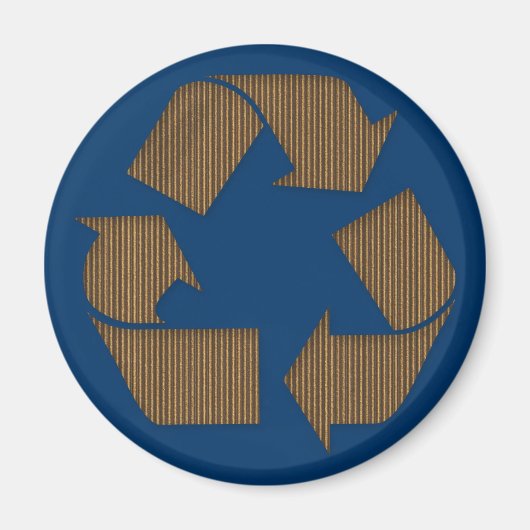 Cardboard Recyclen Symbool Magnet Magneet (Voorkant)