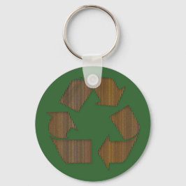 Cardboard Recyclen Symbool Sleutelhanger