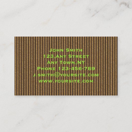 Cardboard-visitekaartje Visitekaartje (Voorkant)