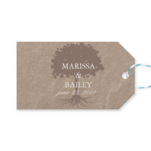 Cardboardand Tree Wedding Hartelijk dank, Label