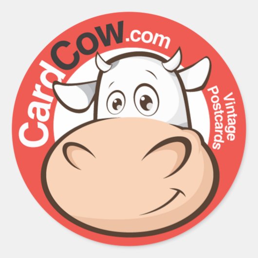 CardCow  Briefkaarten Sticker (Voorkant)