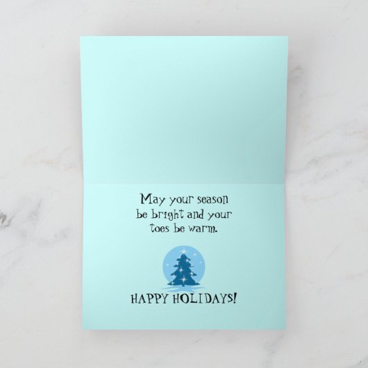 Carde bonnes fêtes les cartes de Noël bleues (Intérieur)