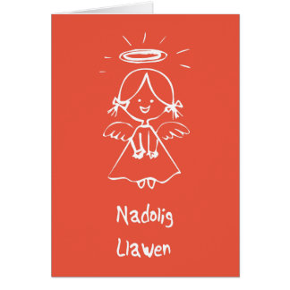 Carden Nadolig - Angel (Welsh)