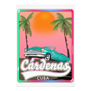 Cárdenas Cuba poster de voyage vintage