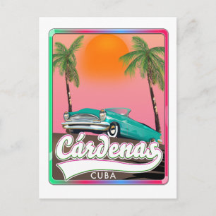 Cárdenas Cuba vintage reisposter Briefkaart