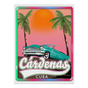 Cárdenas Cuba vintage reisposter Perfect Poster