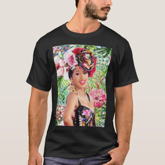 Cardi B Portrait T-shirt (Voorkant)