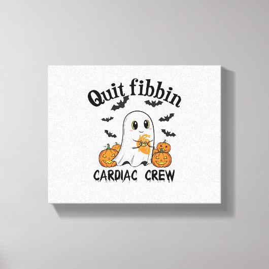 Cardiac Crew Funny Boo-Ghost Pumpkin Canvas Afdruk (Voorkant)