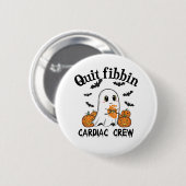 Cardiac Crew Funny Boo-Ghost Pumpkin Ronde Button 5,7 Cm (Voorkant /achterkant)