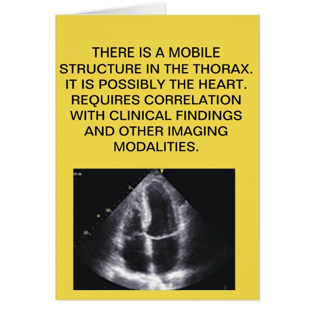 CARDIAC ECHO VERSLAG CARD (Voorkant)