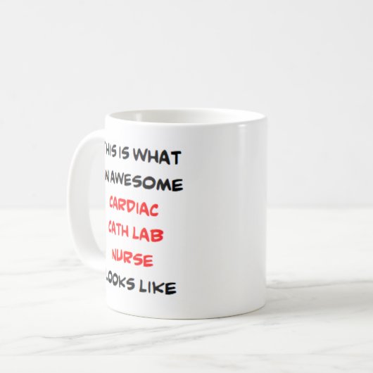 cardiale cath-laboratoriumverpleegkundige, geweldi koffiemok (Voorkant links)