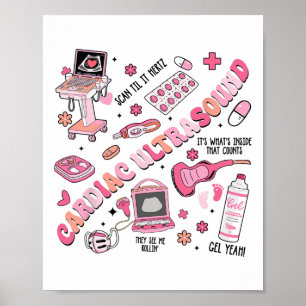 Cardiale echografie Valentijn voor verpleegkundige Poster