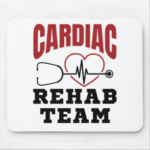 Cardiale rehab team cardioloog verpleegster muismat