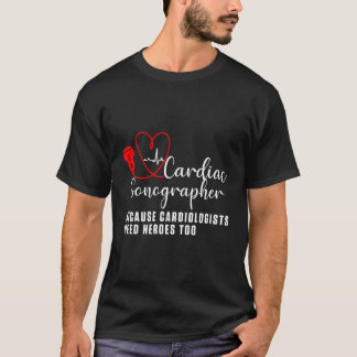 Cardiale Sonograaf Echo Tech Leer RDC's T-shirt