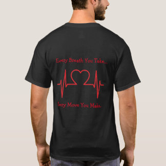 Cardiale Sonograher ECG terug T-shirt