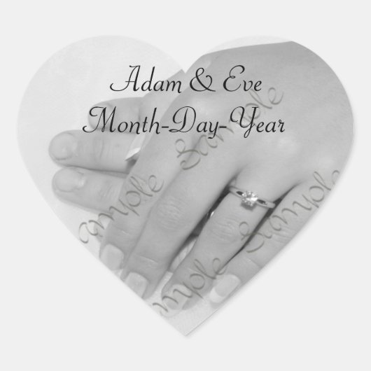 Cardiaque ・ Sticker pour Mariage Keepsaké (Devant)