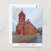 Cardiff Bay Pierhead Building vue carte postale (Devant / Derrière)