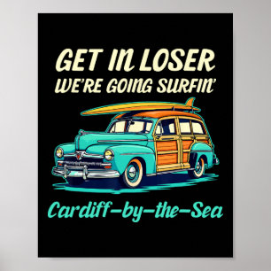 Cardiff By The Sea Surf California Vrouwen Mannen Poster