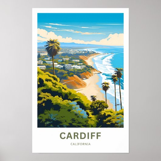 Cardiff California Reisprint Poster (Voorkant)